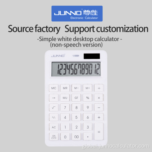 Customized Calculator Simple pure white 12-digit counting calculator Factory